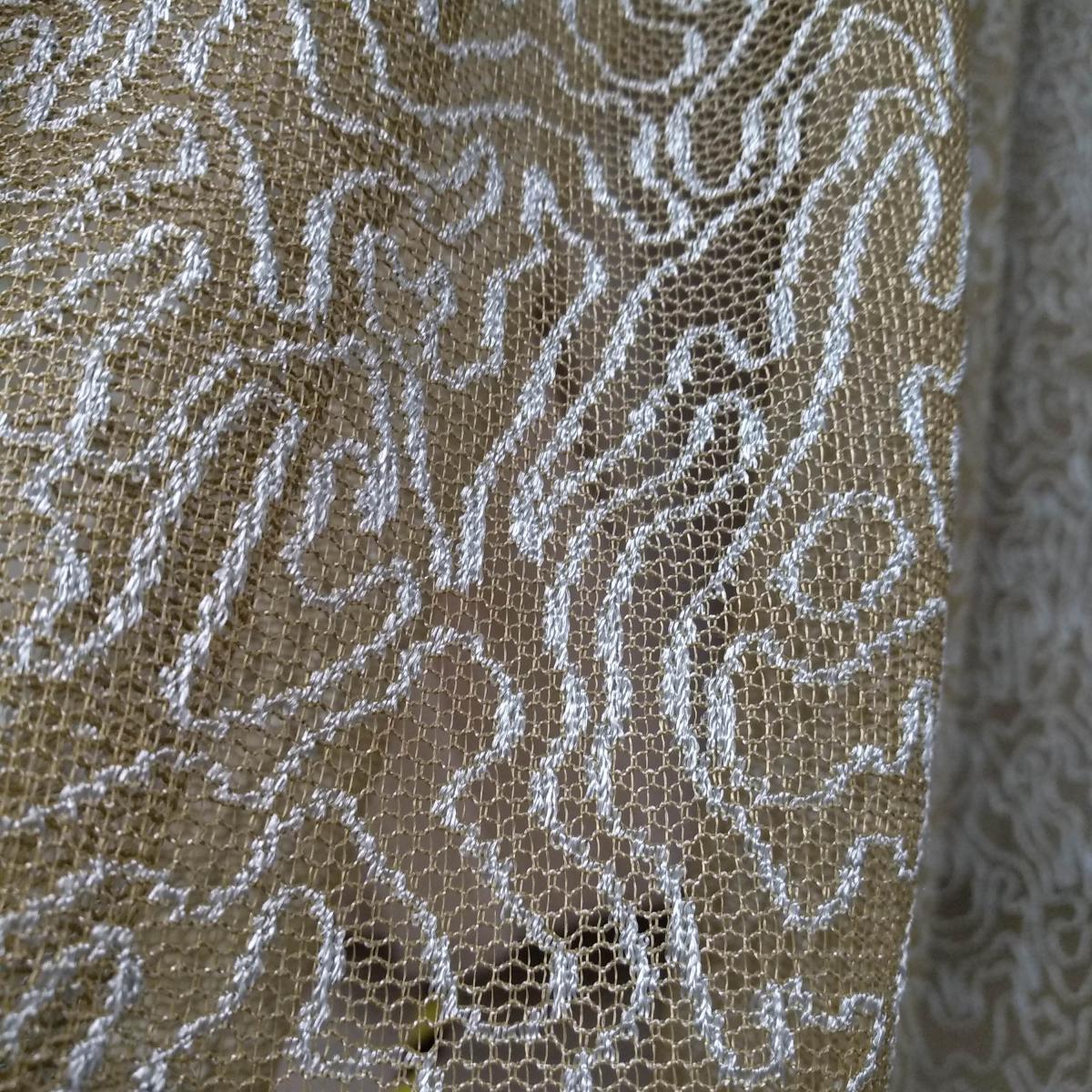 ТЮЛЬ на сетке венге   в сочетании с серебром  оригинальное плетение
