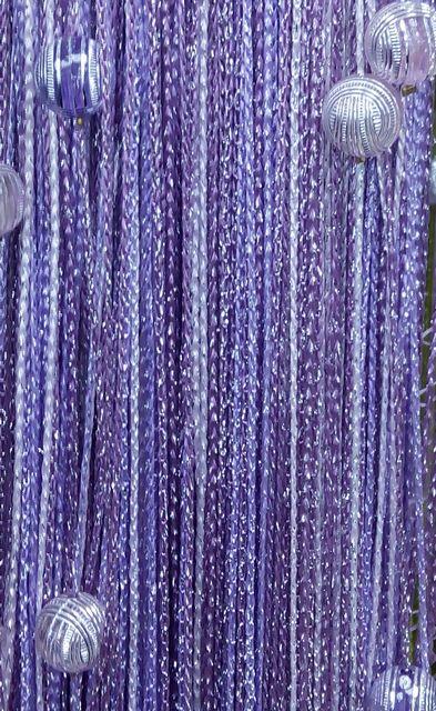 Кисея нитяные шторы Люрекс радуга с шарами col 123